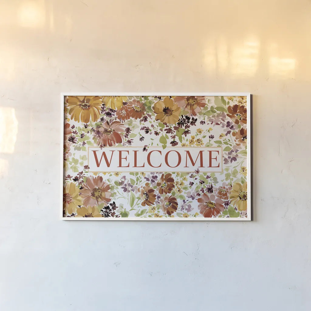 Autumn Joy II by Katrina Pete. shown as a paper print in a white frame. Available as a archival giclee rolled canvas, fine art paper, or poster print. SKU 91182i.