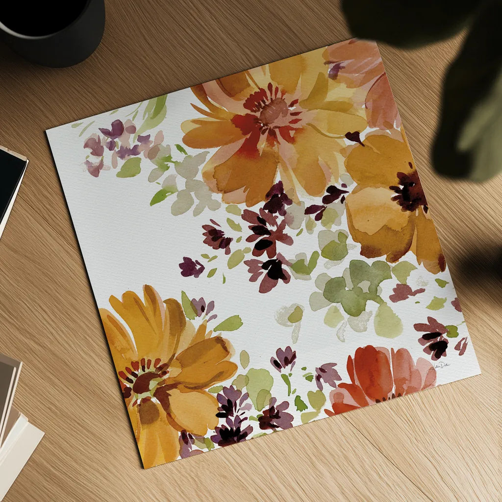 Autumn Joy VI by Katrina Pete. Shown as a detailed flat fine art print, highlighting archival giclee quality. Available as an archival giclee rolled canvas, fine art paper, or poster print. SKU 91186a.