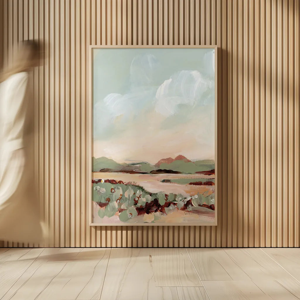 Autumn Meadow by Katrina Pete. shown as over sized large wall art. Available as an archival giclee rolled canvas, fine art paper, or poster print. SKU 82652h.