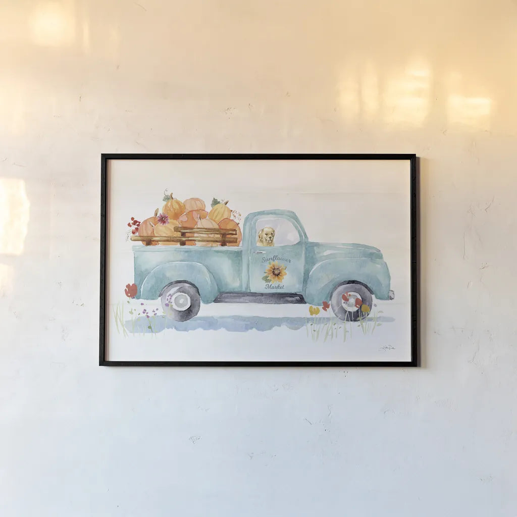 Autumn Ramble I by Katrina Pete. shown as a paper print in a black flame. Available as a archival giclee rolled canvas, fine art paper, or poster print. SKU 78912i.