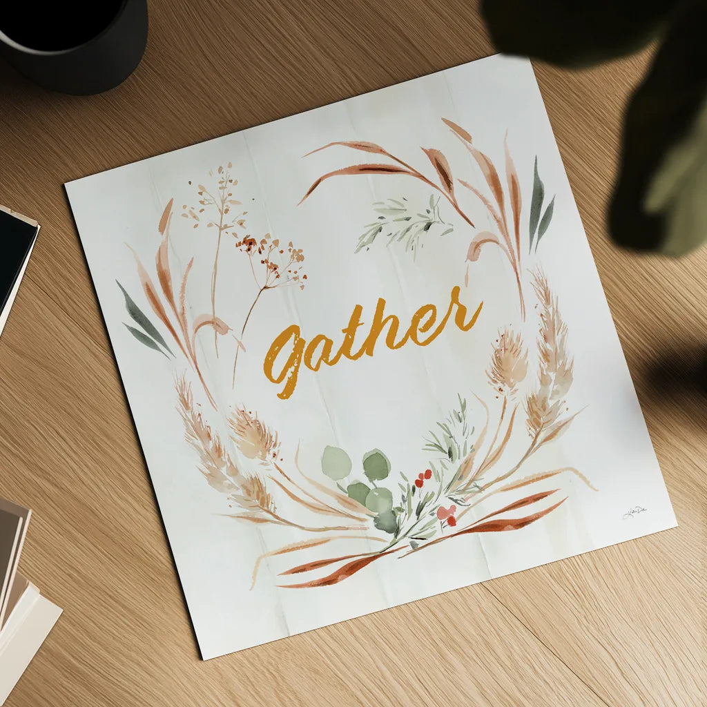 Autumn Ramble V by Katrina Pete. Shown as a detailed flat fine art print, highlighting archival giclee quality. Available as an archival giclee rolled canvas, fine art paper, or poster print. SKU 78916a.