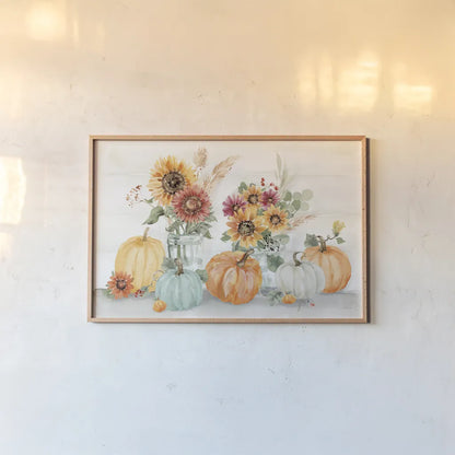 Autumn Ramble VI by Katrina Pete. shown as a paper print in a natural frame. Available as a archival giclee rolled canvas, fine art paper, or poster print. SKU 78917i.