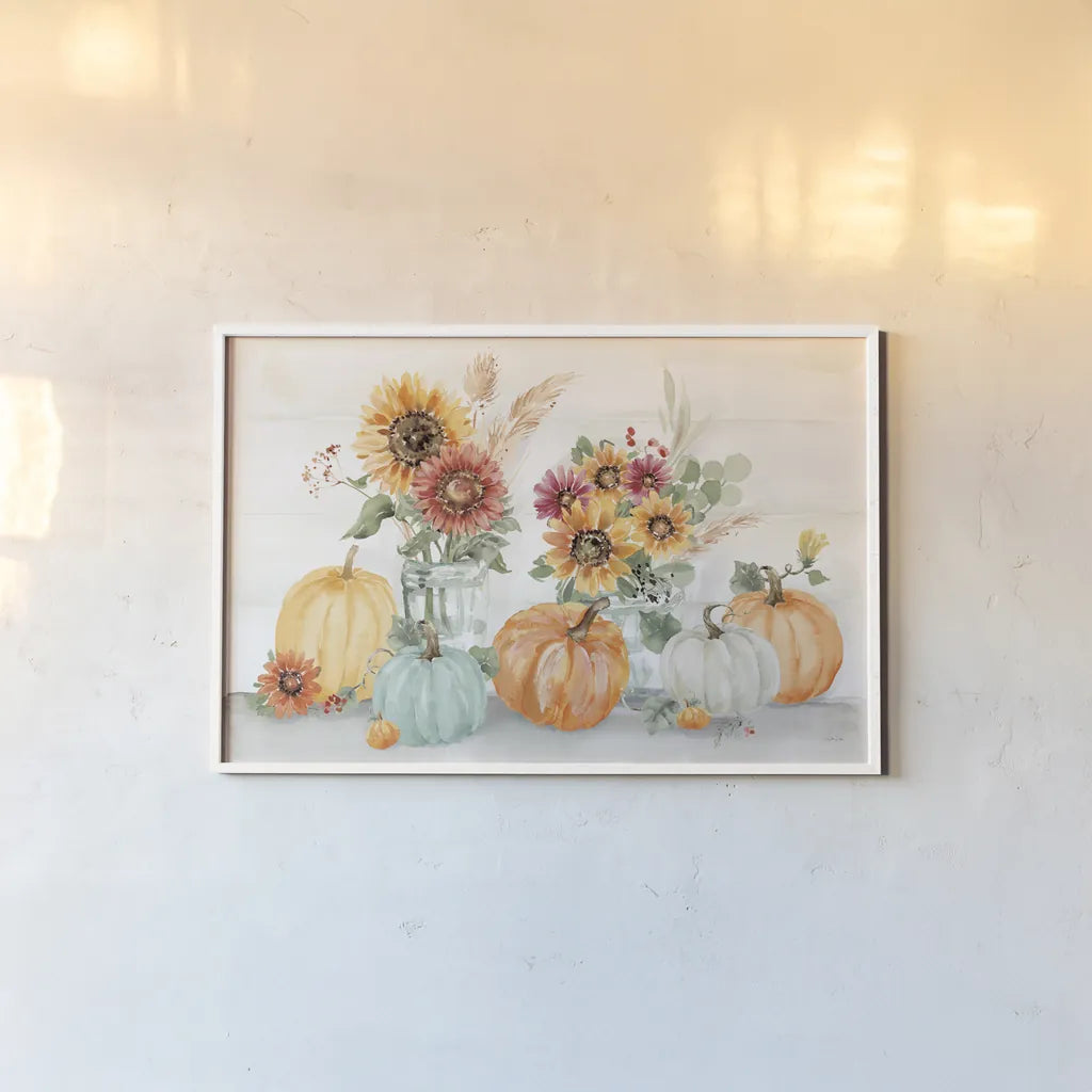 Autumn Ramble VI by Katrina Pete. shown as a paper print in a white frame. Available as a archival giclee rolled canvas, fine art paper, or poster print. SKU 78917i.