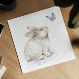 Blooming Bunnies III by Katrina Pete. Shown as a detailed flat fine art print, highlighting archival giclee quality. Available as an archival giclee rolled canvas, fine art paper, or poster print. SKU 83659a.