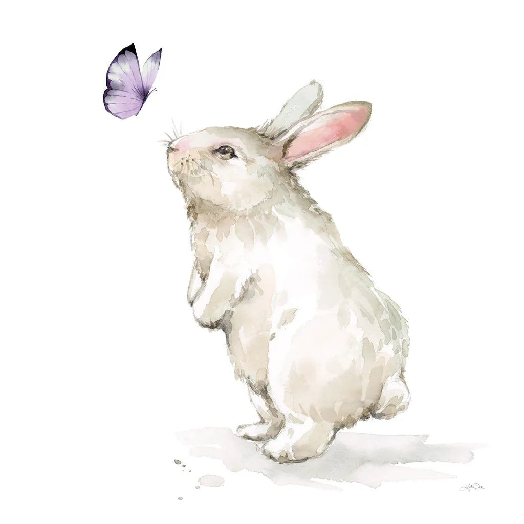 Blooming Bunnies IV by Katrina Pete. SKU 83660a. Archival Giclee Fine art print for wall decor.