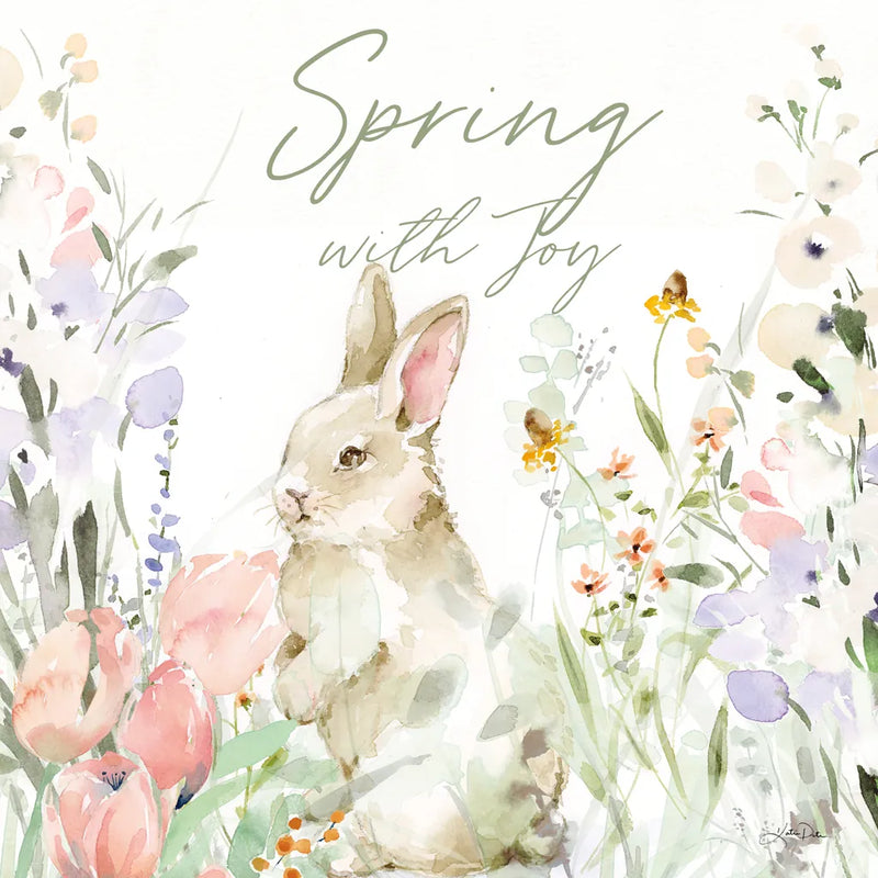 Blooming Bunnies IV by Katrina Pete. SKU 84608a. Archival Giclee Fine art print for wall decor.