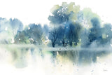 Blue Pond Reflections by Katrina Pete. SKU 71251i. Archival Giclee Fine art print for wall decor.