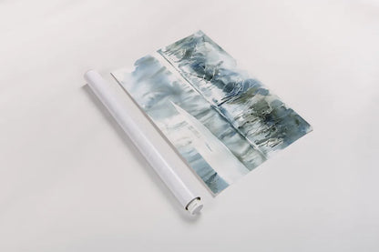 Blue Reflections by Katrina Pete. shown as a rolled paper print. Available as archival giclee rolled canvas, fine art paper, or poster print. SKU 67439i.