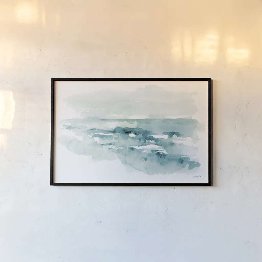 Breezy Blues II by Katrina Pete. shown as a paper print in a black flame. Available as a archival giclee rolled canvas, fine art paper, or poster print. SKU 75894i.