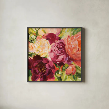 Buckeye Belle by Katrina Pete. Shown in a sleek black glass frame for a contemporary gallery look. Available as an archival giclee rolled canvas, fine art paper, or poster print. SKU 90791a.