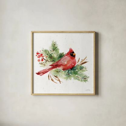 Celebrate the Season I by Katrina Pete. Shown in a natural wood glass frame for a timeless modern aesthetic. Available as an archival giclee rolled canvas, fine art paper, or poster print. SKU 82241a.