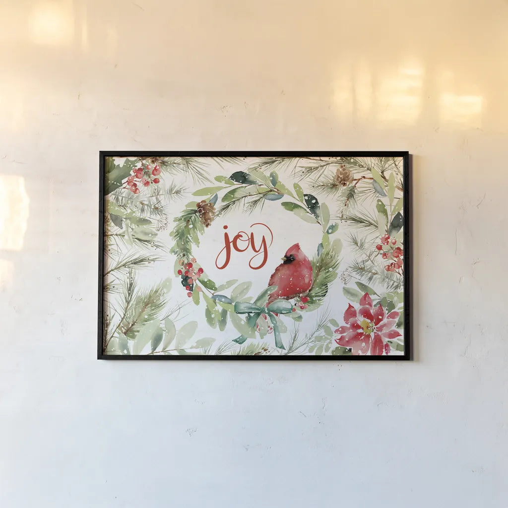 Celebrate the Season V by Katrina Pete. shown as a paper print in a black flame. Available as a archival giclee rolled canvas, fine art paper, or poster print. SKU 82245i.