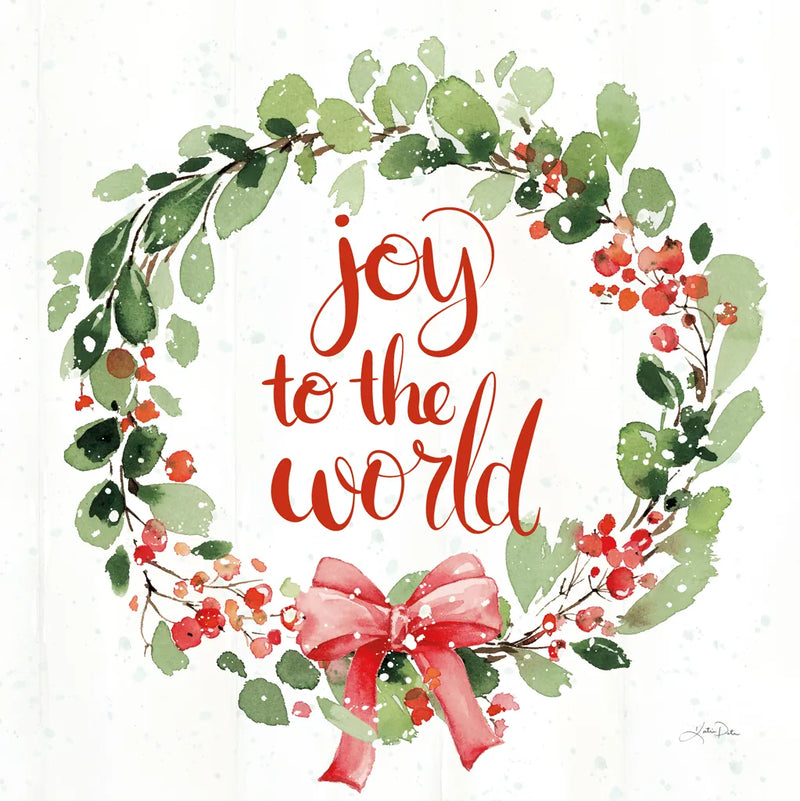Celebrate the Season Wreath I by Katrina Pete. SKU 82246a. Archival Giclee Fine art print for wall decor.