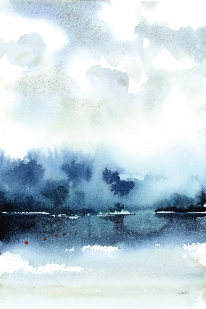 Deep Blue Lake by Katrina Pete. SKU 65950h. Archival Giclee Fine art print for wall decor.