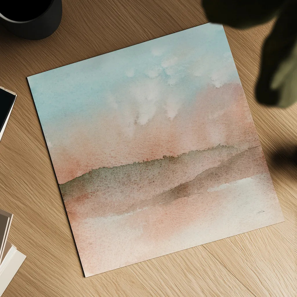 Desert Landscape I by Katrina Pete. Shown as a detailed flat fine art print, highlighting archival giclee quality. Available as an archival giclee rolled canvas, fine art paper, or poster print. SKU 65945a.