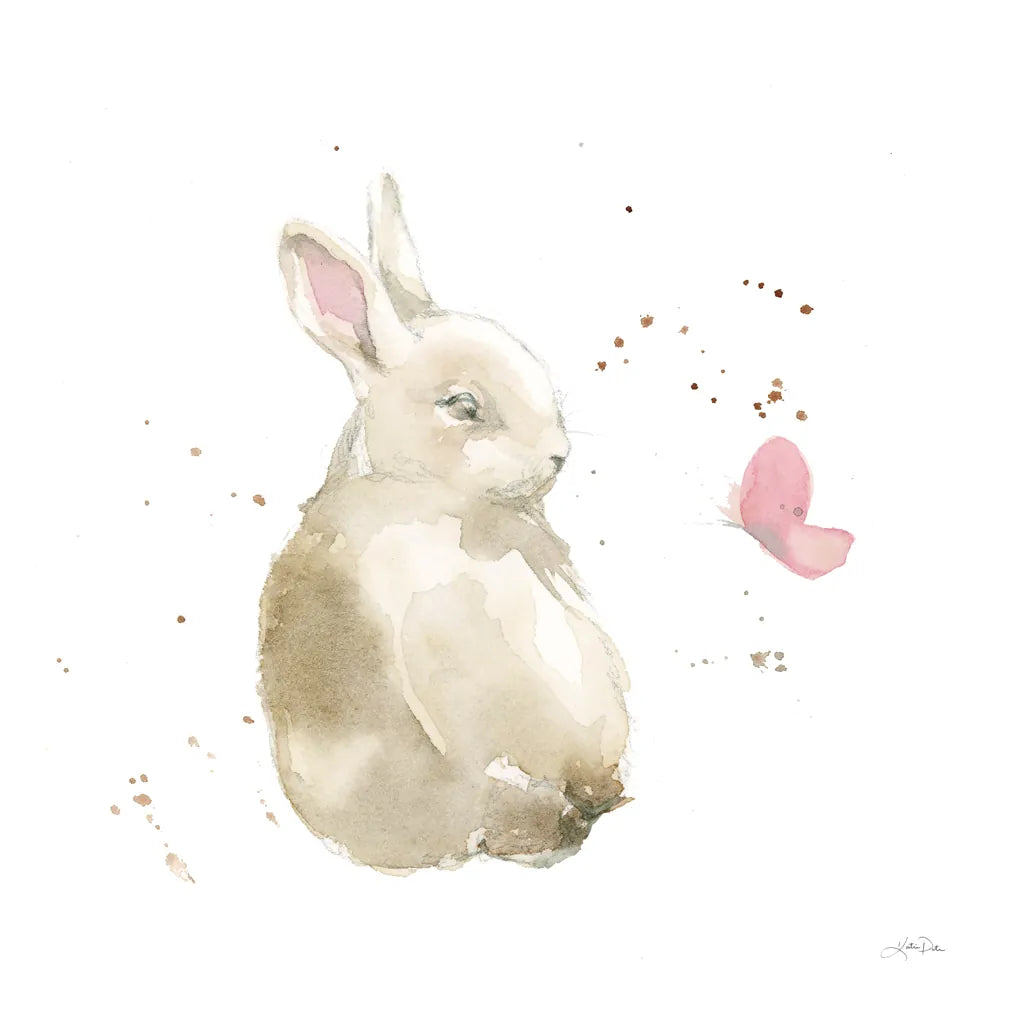 Dreaming Bunny II by Katrina Pete. SKU 77500a. Archival Giclee Fine art print for wall decor.