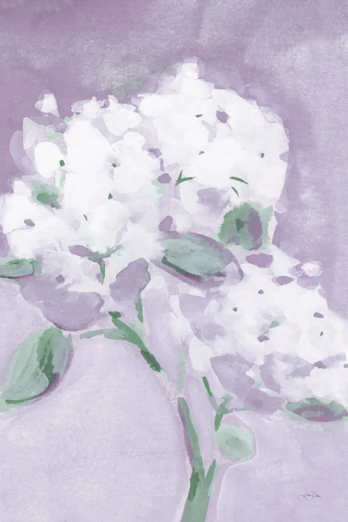 Elegant Hydrangea Purple by Katrina Pete. SKU 88270h. Archival Giclee Fine art print for wall decor.