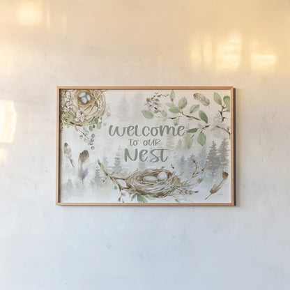 Ethereal Forest I by Katrina Pete. shown as a paper print in a natural frame. Available as a archival giclee rolled canvas, fine art paper, or poster print. SKU 86891i.