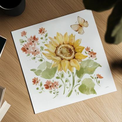 Fall Cottage Garden II by Katrina Pete. Shown as a detailed flat fine art print, highlighting archival giclee quality. Available as an archival giclee rolled canvas, fine art paper, or poster print. SKU 100350a.