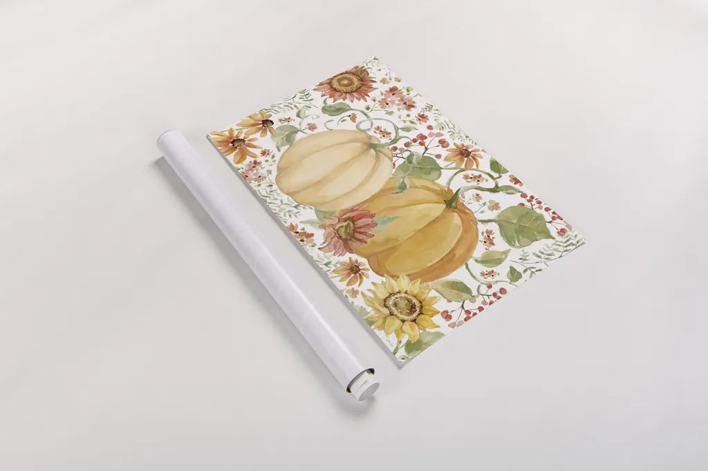 Fall Cottage Garden IV by Katrina Pete. shown as a rolled paper print. Available as archival giclee rolled canvas, fine art paper, or poster print. SKU 100352i.