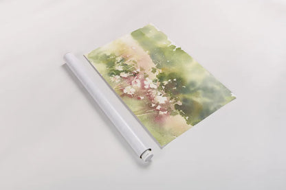Floral Field by Katrina Pete. shown as a rolled paper print. Available as archival giclee rolled canvas, fine art paper, or poster print. SKU 65972i.
