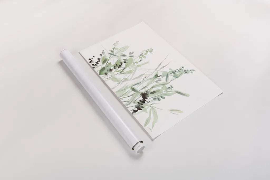 Grasses I by Katrina Pete. shown as a rolled paper print. Available as archival giclee rolled canvas, fine art paper, or poster print. SKU 77778i.