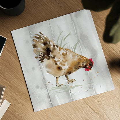 Home to Roost III Barn Board by Katrina Pete. Shown as a detailed flat fine art print, highlighting archival giclee quality. Available as an archival giclee rolled canvas, fine art paper, or poster print. SKU 85563a.