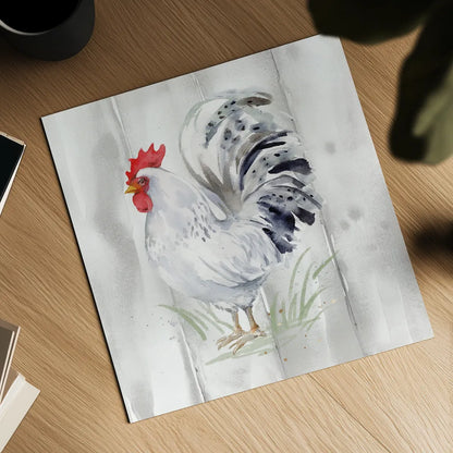 Home to Roost IV Barn Board by Katrina Pete. Shown as a detailed flat fine art print, highlighting archival giclee quality. Available as an archival giclee rolled canvas, fine art paper, or poster print. SKU 85564a.