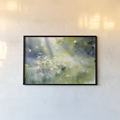 Landscape Light by Katrina Pete. shown as a paper print in a black flame. Available as a archival giclee rolled canvas, fine art paper, or poster print. SKU 65973i.