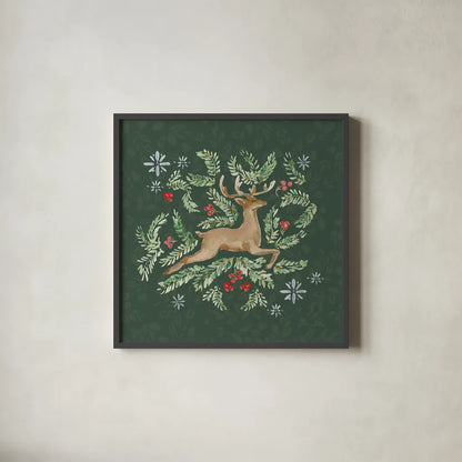 Nordic Winter I by Katrina Pete. Shown in a sleek black glass frame for a contemporary gallery look. Available as an archival giclee rolled canvas, fine art paper, or poster print. SKU 98727a.