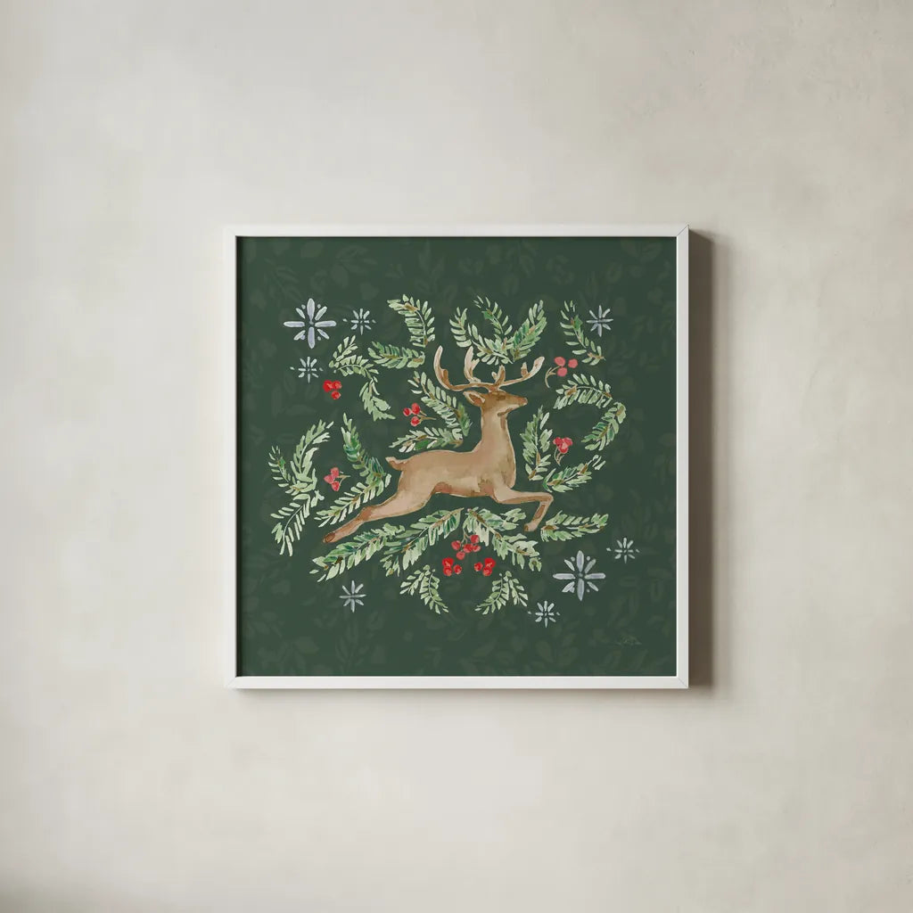 Nordic Winter I by Katrina Pete. Shown in a crisp white glass frame for a clean and minimalist style. Available as an archival giclee rolled canvas, fine art paper, or poster print. SKU 98727a.