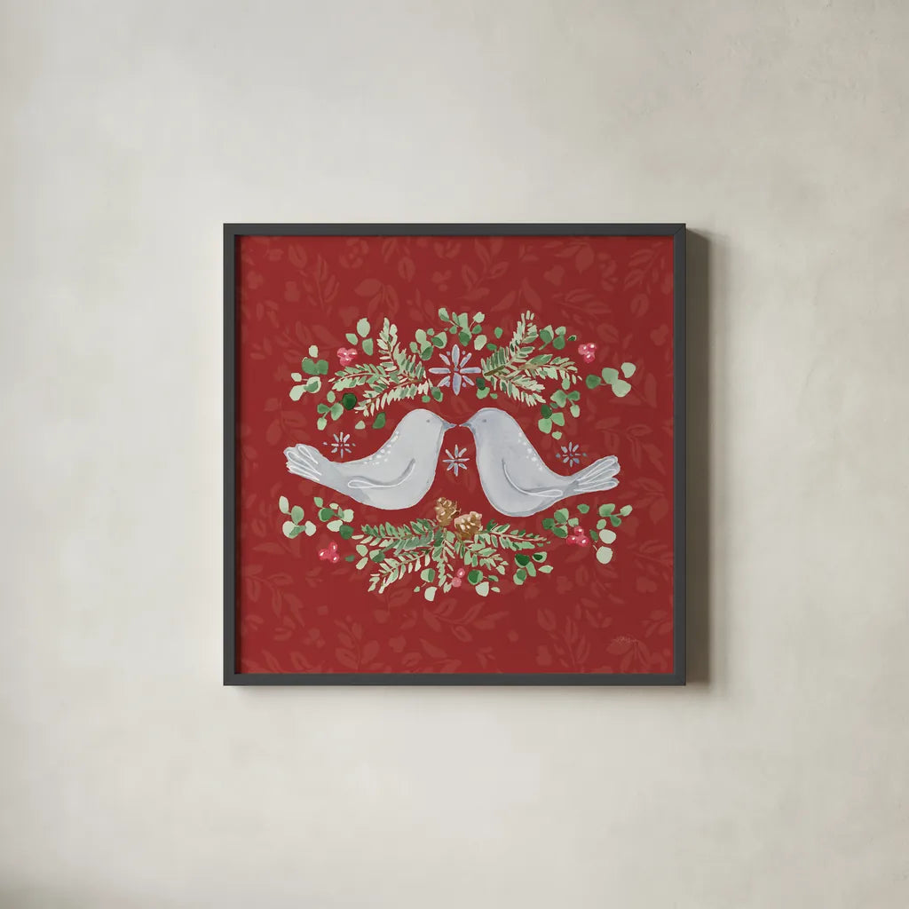 Nordic Winter III by Katrina Pete. Shown in a sleek black glass frame for a contemporary gallery look. Available as an archival giclee rolled canvas, fine art paper, or poster print. SKU 98729a.