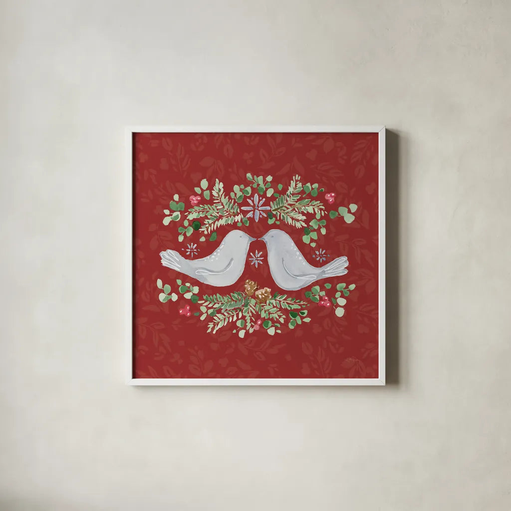 Nordic Winter III by Katrina Pete. Shown in a crisp white glass frame for a clean and minimalist style. Available as an archival giclee rolled canvas, fine art paper, or poster print. SKU 98729a.