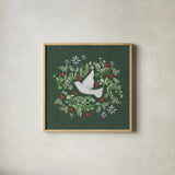 Nordic Winter IV by Katrina Pete. Shown in a natural wood glass frame for a timeless modern aesthetic. Available as an archival giclee rolled canvas, fine art paper, or poster print. SKU 98730a.