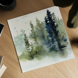 Northern Woods by Katrina Pete. Shown as a detailed flat fine art print, highlighting archival giclee quality. Available as an archival giclee rolled canvas, fine art paper, or poster print. SKU 82191a.