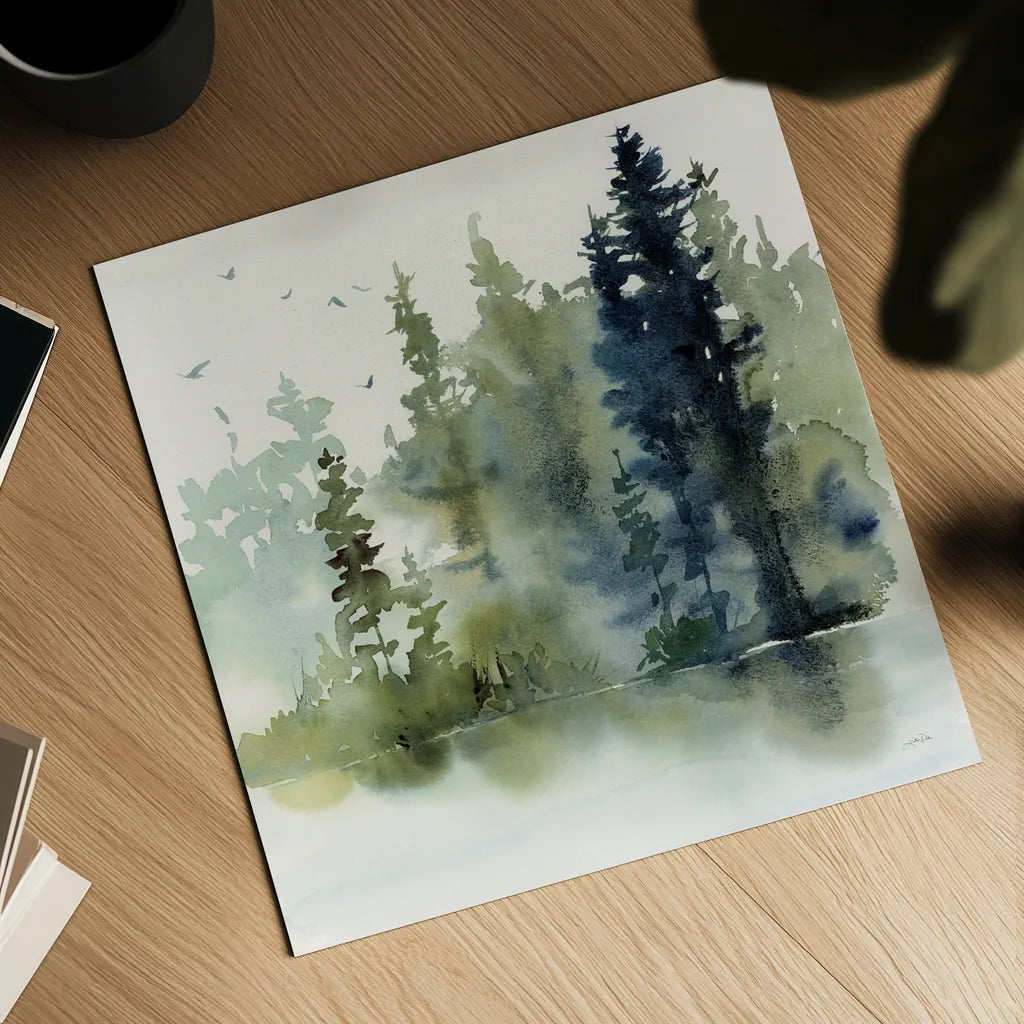 Northern Woods by Katrina Pete. Shown as a detailed flat fine art print, highlighting archival giclee quality. Available as an archival giclee rolled canvas, fine art paper, or poster print. SKU 82191a.