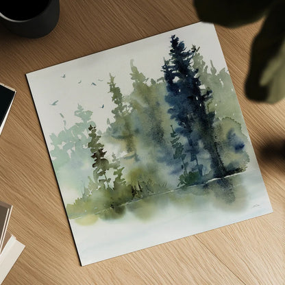 Northern Woods by Katrina Pete. Shown as a detailed flat fine art print, highlighting archival giclee quality. Available as an archival giclee rolled canvas, fine art paper, or poster print. SKU 82191a.