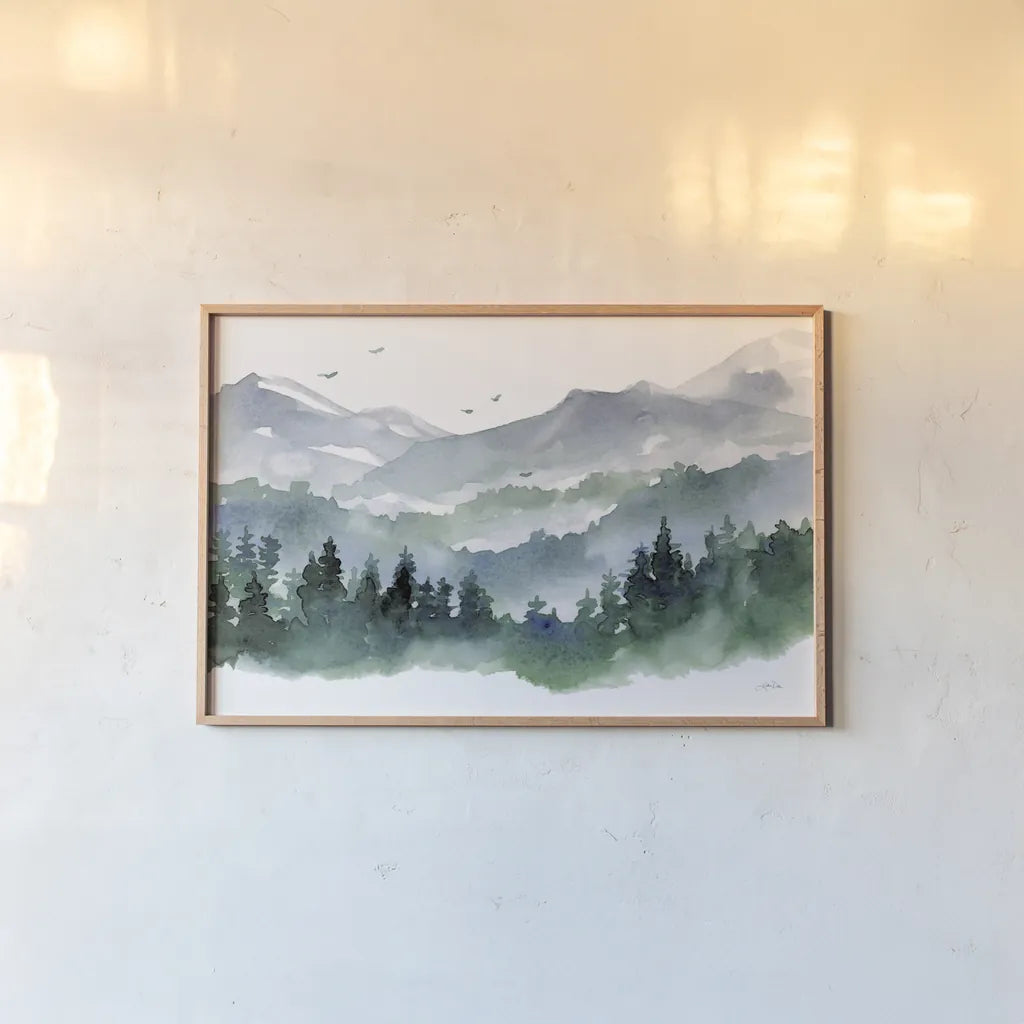 Northwest II by Katrina Pete. shown as a paper print in a natural frame. Available as a archival giclee rolled canvas, fine art paper, or poster print. SKU 85723i.