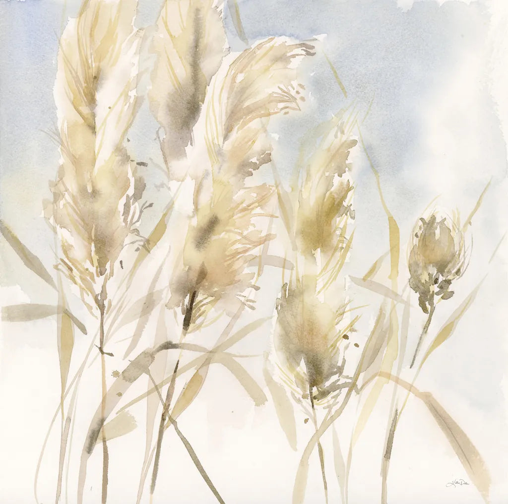 Pampas Grasses by Katrina Pete. SKU 77948a. Archival Giclee Fine art print for wall decor.