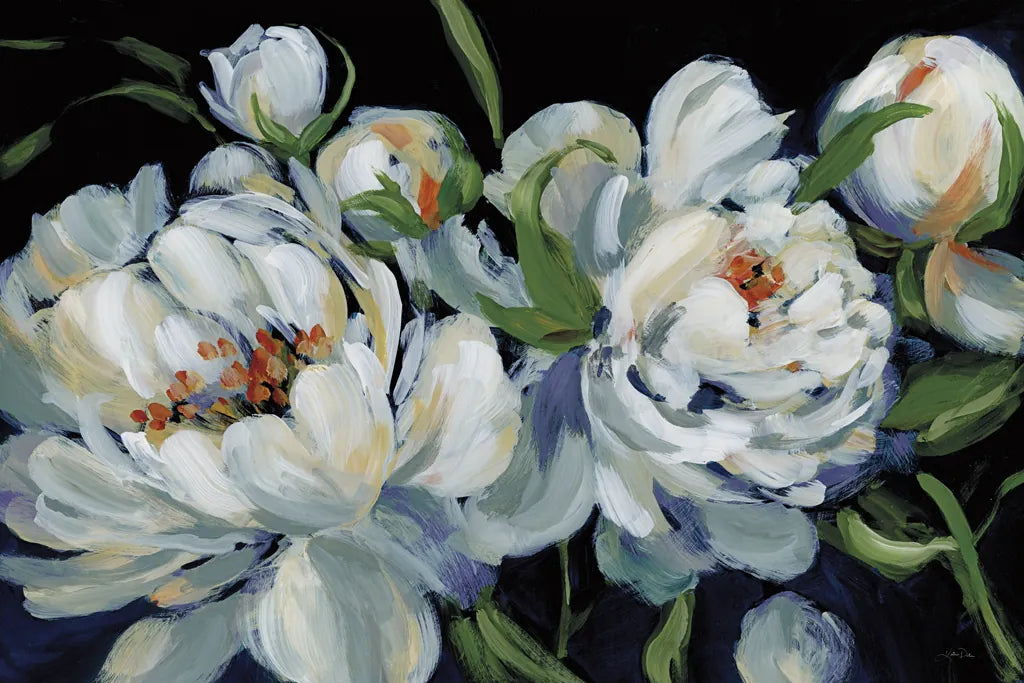 Peony Season I with Blue by Katrina Pete. SKU 84582i. Archival Giclee Fine art print for wall decor.