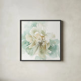 Poetic Blooming II by Katrina Pete. Shown in a sleek black glass frame for a contemporary gallery look. Available as an archival giclee rolled canvas, fine art paper, or poster print. SKU 67130a.