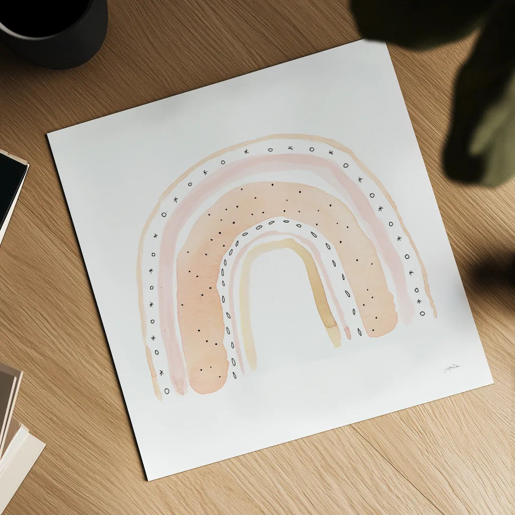 Rainbow Sweet by Katrina Pete. Shown as a detailed flat fine art print, highlighting archival giclee quality. Available as an archival giclee rolled canvas, fine art paper, or poster print. SKU 77503a.