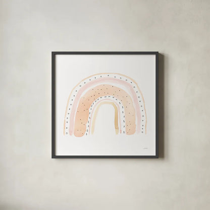 Rainbow Sweet by Katrina Pete. Shown in a sleek black glass frame for a contemporary gallery look. Available as an archival giclee rolled canvas, fine art paper, or poster print. SKU 77503a.