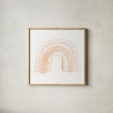 Rainbow Sweet by Katrina Pete. Shown in a natural wood glass frame for a timeless modern aesthetic. Available as an archival giclee rolled canvas, fine art paper, or poster print. SKU 77503a.
