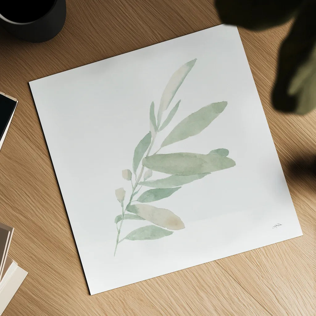Sage I by Katrina Pete. Shown as a detailed flat fine art print, highlighting archival giclee quality. Available as an archival giclee rolled canvas, fine art paper, or poster print. SKU 65977a.