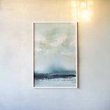 Seascape by Katrina Pete. shown as a paper print in a white frame. Available as a archival giclee rolled canvas, fine art paper, or poster print. SKU 65951h.