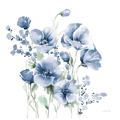 Secret Garden Bouquet II Blue by Katrina Pete. SKU 68145a. Archival Giclee Fine art print for wall decor.