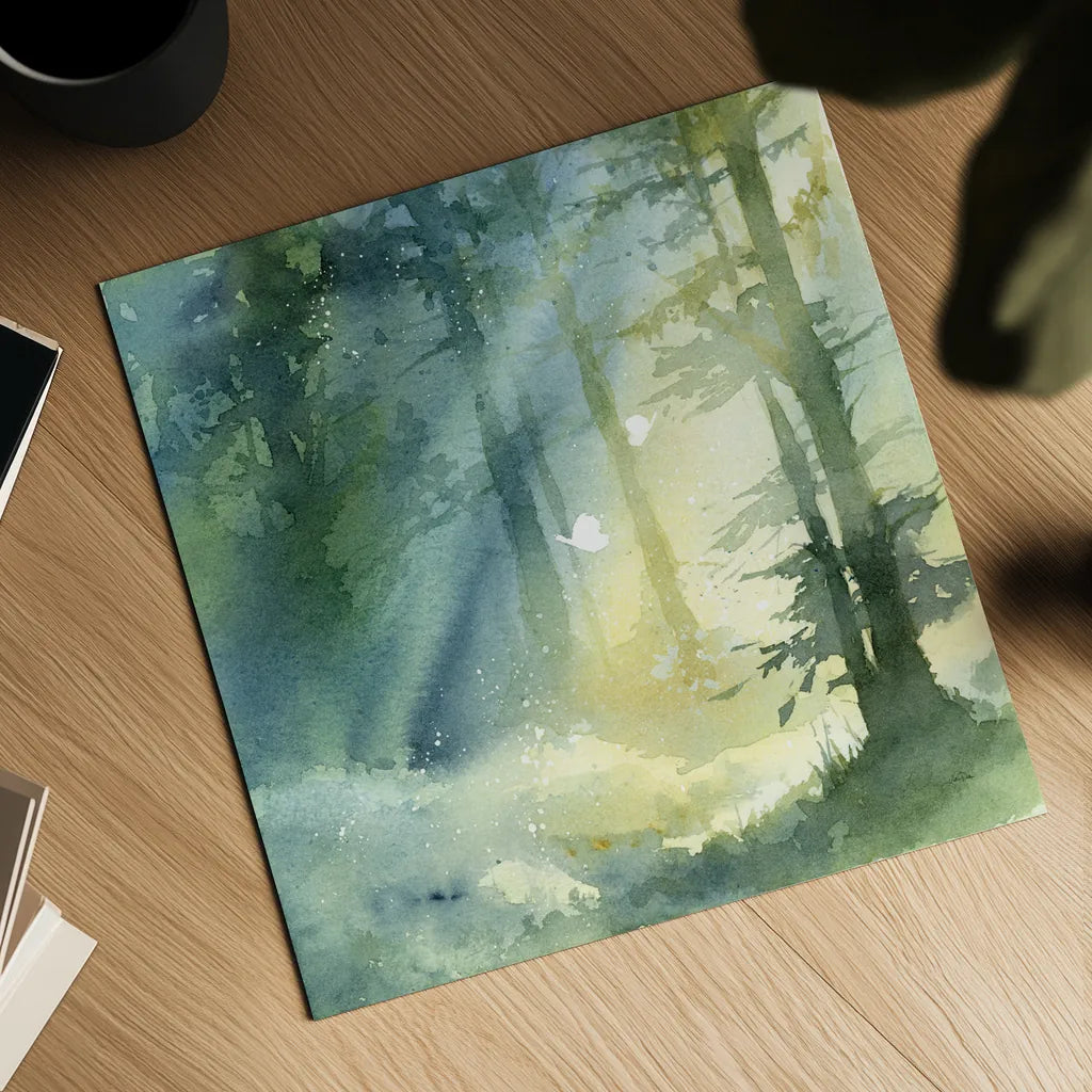 Shady Grove by Katrina Pete. Shown as a detailed flat fine art print, highlighting archival giclee quality. Available as an archival giclee rolled canvas, fine art paper, or poster print. SKU 65980a.