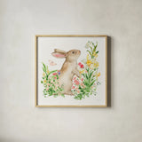 Spring Celebration I by Katrina Pete. Shown in a natural wood glass frame for a timeless modern aesthetic. Available as an archival giclee rolled canvas, fine art paper, or poster print. SKU 97414a.