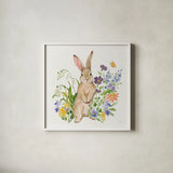 Spring Celebration II by Katrina Pete. Shown in a crisp white glass frame for a clean and minimalist style. Available as an archival giclee rolled canvas, fine art paper, or poster print. SKU 97415a.
